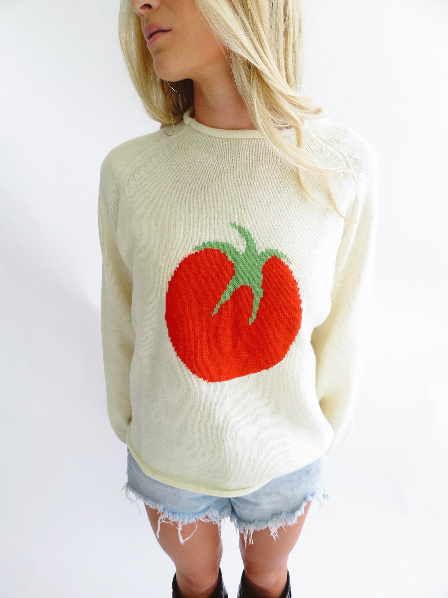 Cream Tomato Knit