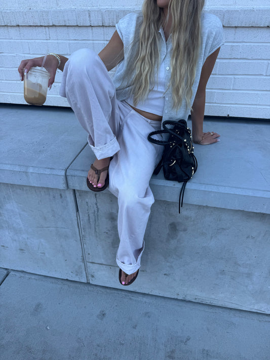 GRAY SHORT SLEEVE CARDI