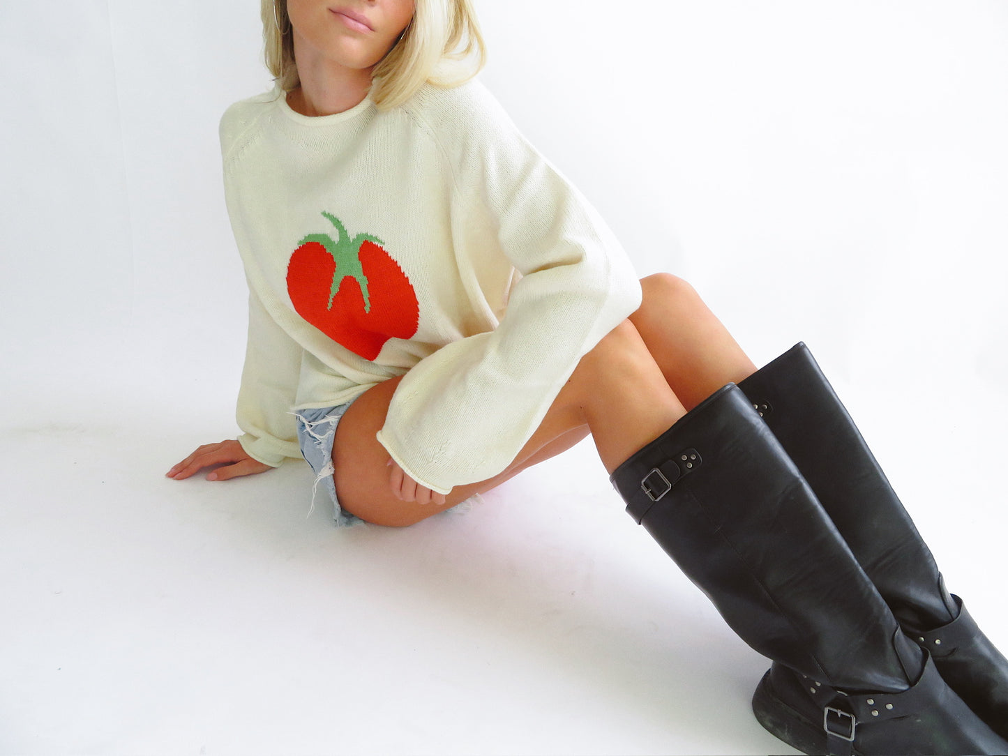 Cream Tomato Knit