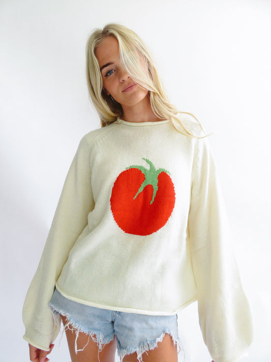 Cream Tomato Knit